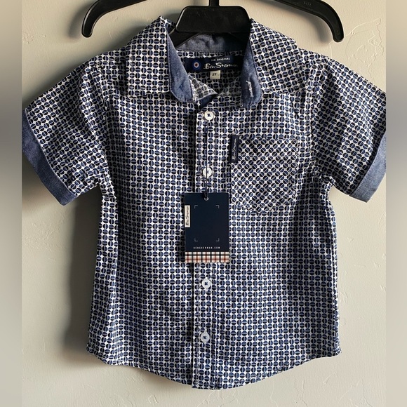 Ben Shermane - Blue Button Up Shirt - Picture 1 of 7